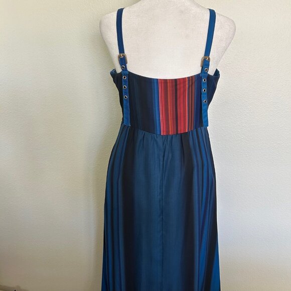 Anthropologie Nikita Mhaisalkar Maxi Dress Multicolor Print SZ4 Flowy Boho Dress - Picture 3 of 14